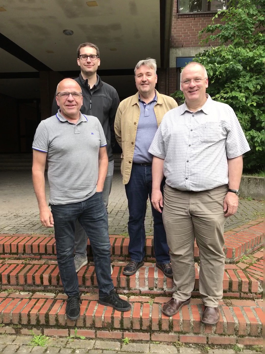 Die Lehrer (v.l.): Bertram Hense, Sebastian Krifft, Dirk Bernecker, Andreas Dümke