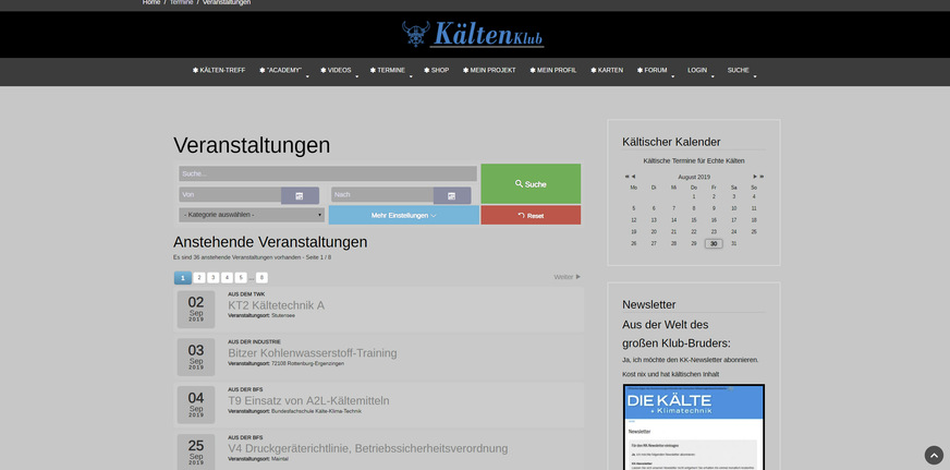 Hier können auch Sie direkt Ihre Veranstaltungstermine eintragen