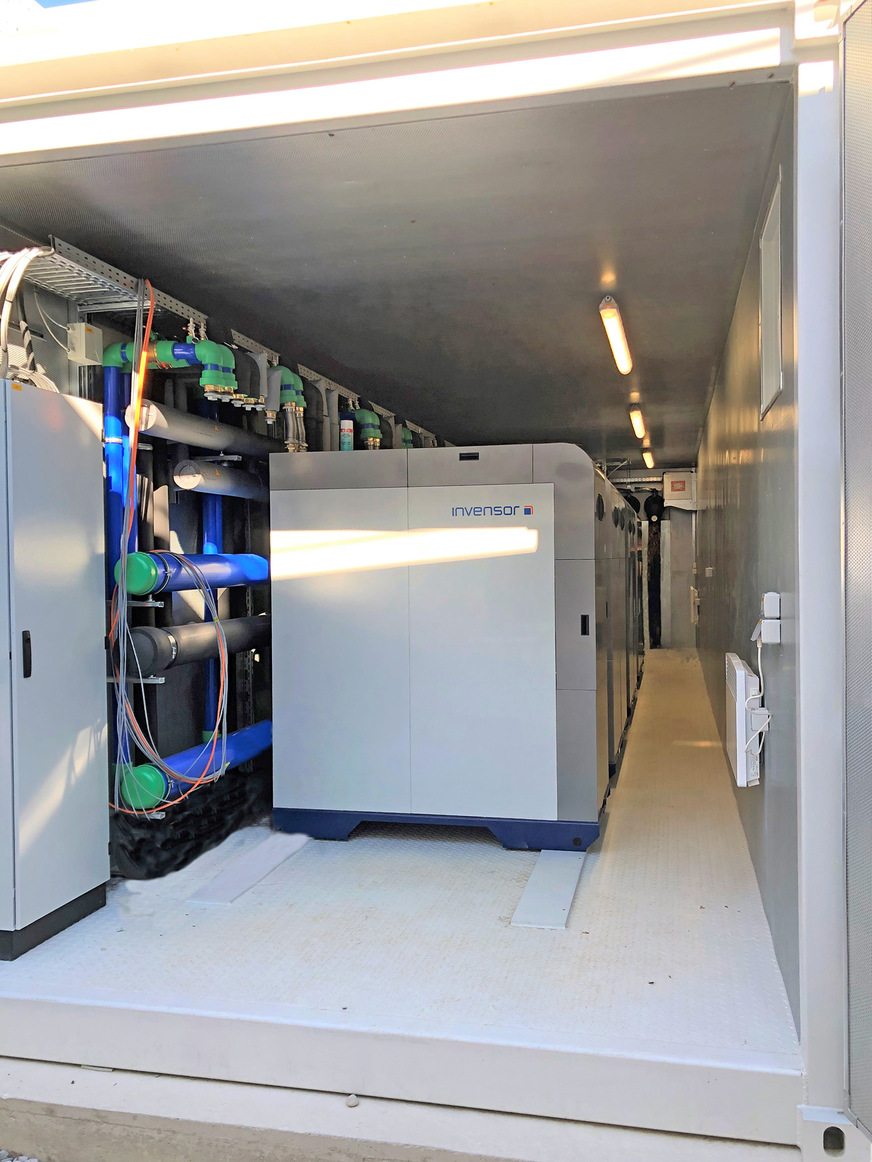 Blick in den Kälte-Container