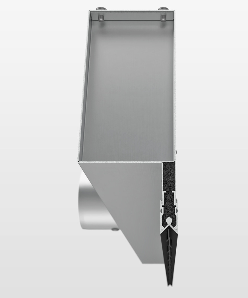 Durch die Schlitzbreiten bereits ab 15 mm fügen sich die Schlitzauslässe in jede Deckengestaltung dezent ein.