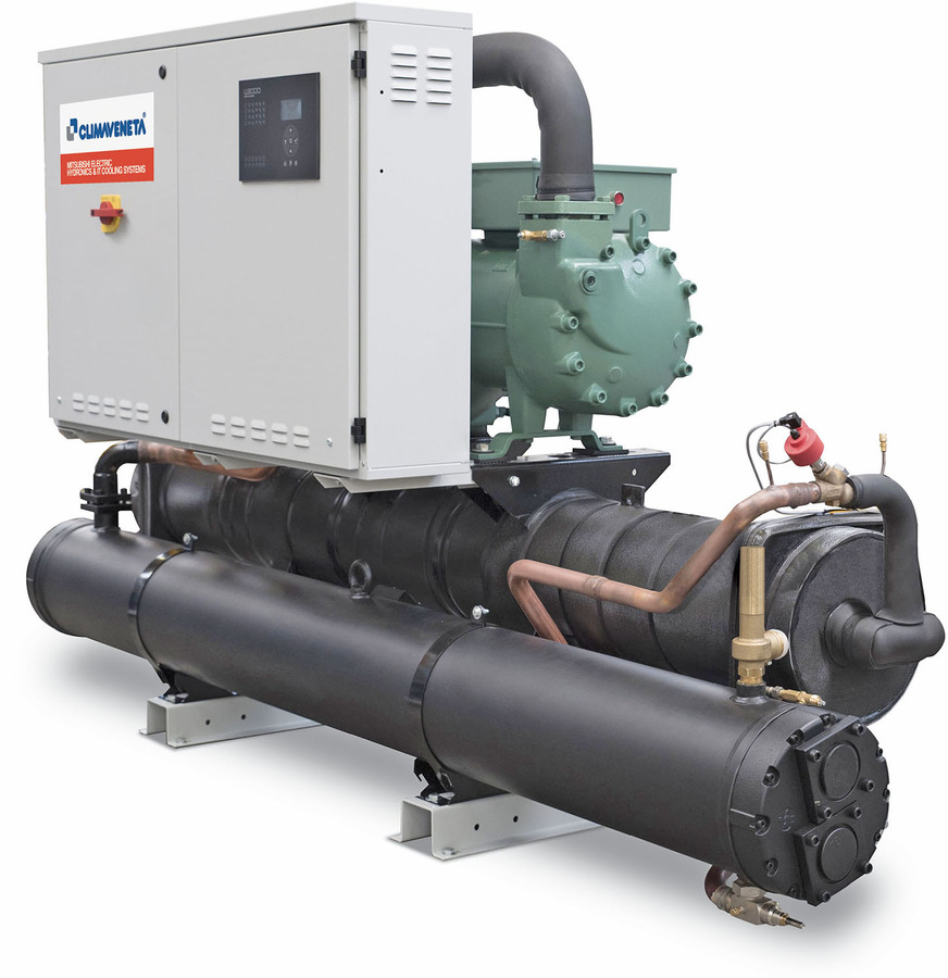 Bisher mit R134a betriebene Kaltwassersätze der Marke Climaveneta von Mitsubishi Electric können auf Wunsch einfach auf R513A, das einen GWP von 631 hat, umgestellt werden.