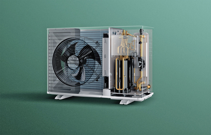 Innenleben des Wärmepumpensystems aroTherm plus