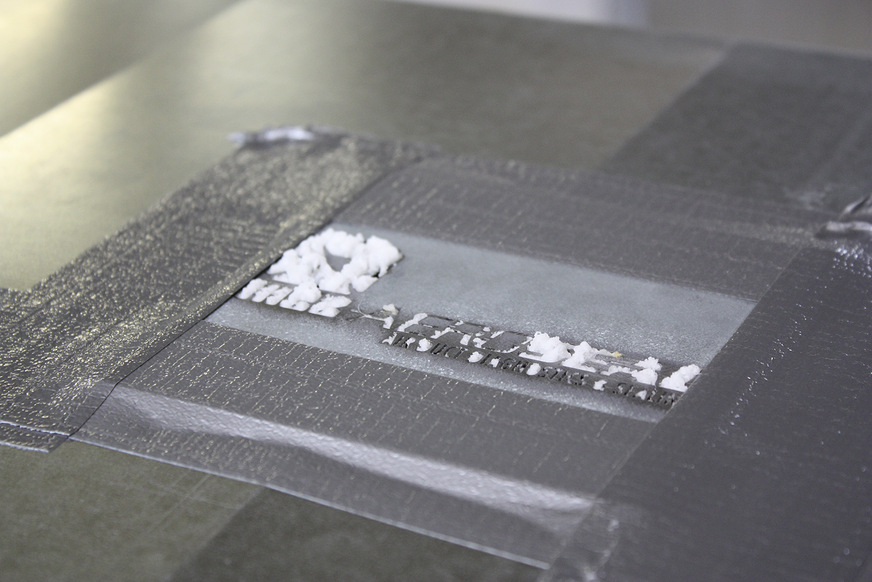 Absetzung des Dichtstoffs