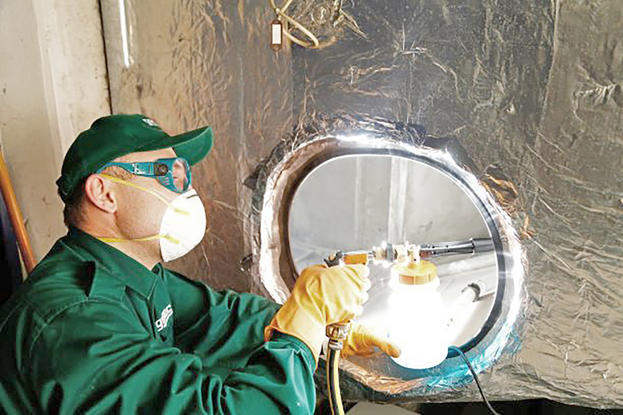 Reinigung eines Luftkanals