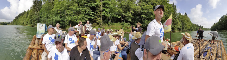 Firmenjubiläum mit Isar-Floßfahrt