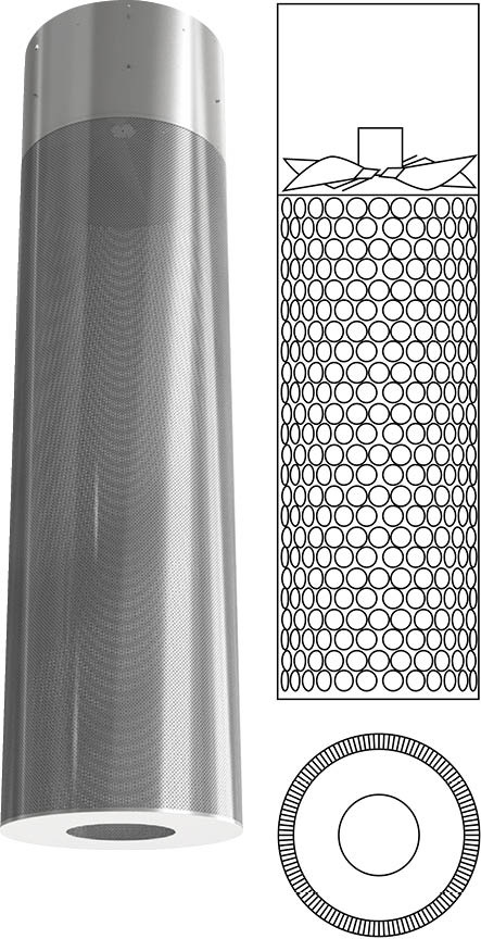 Der Industrieluftauslass emcoair Luwiro erzeugt mit seinem umschließenden Wabengleichrichter einen individuell einstellbaren Drallluftstrahl, sodass sich die Zuluft mit einer niedrigen Strömungsgeschwindigkeit gleichmäßig über die gesamte Austrittsfläche verteilt.