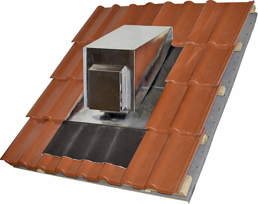 Mithilfe des Dachdurchführungs-Sets PP45 DF… können die Systeme PP45 und PPB30 auch in Dachschrägen eingebaut werden.