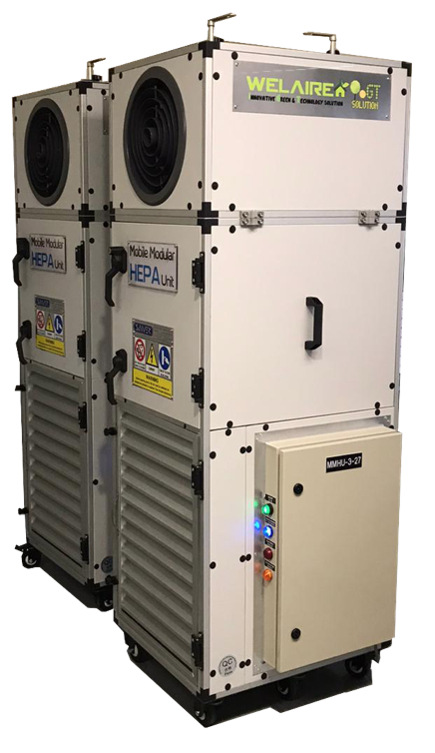 Die mobile modulare Lüftereinheit von Johnson Controls minimiert luftübertragene Krankheitserreger in Gebäuden.