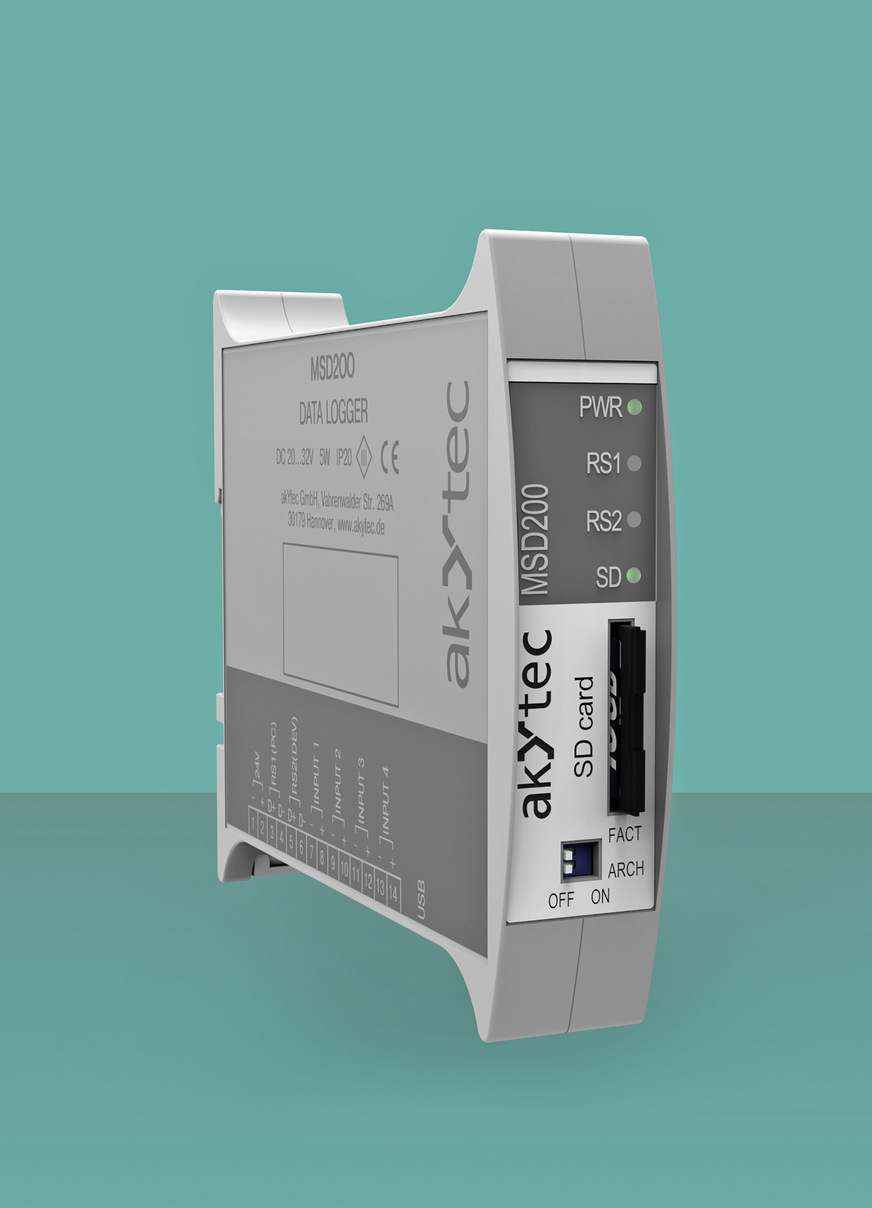 Der Datenlogger MSD 200 hat unterschiedliche analoge und digitale Schnittstellen und eignet sich dadurch für die Aufzeichnung physikalischer Messdaten in kälte-, klima- und lüftungstechnischen Anlagen.