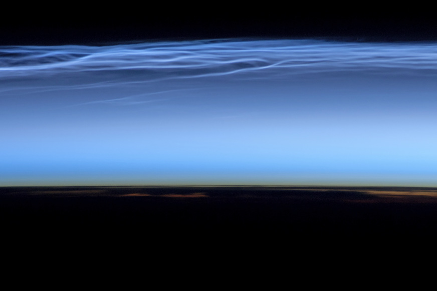 Eiswolkenaufnahme von der ISS