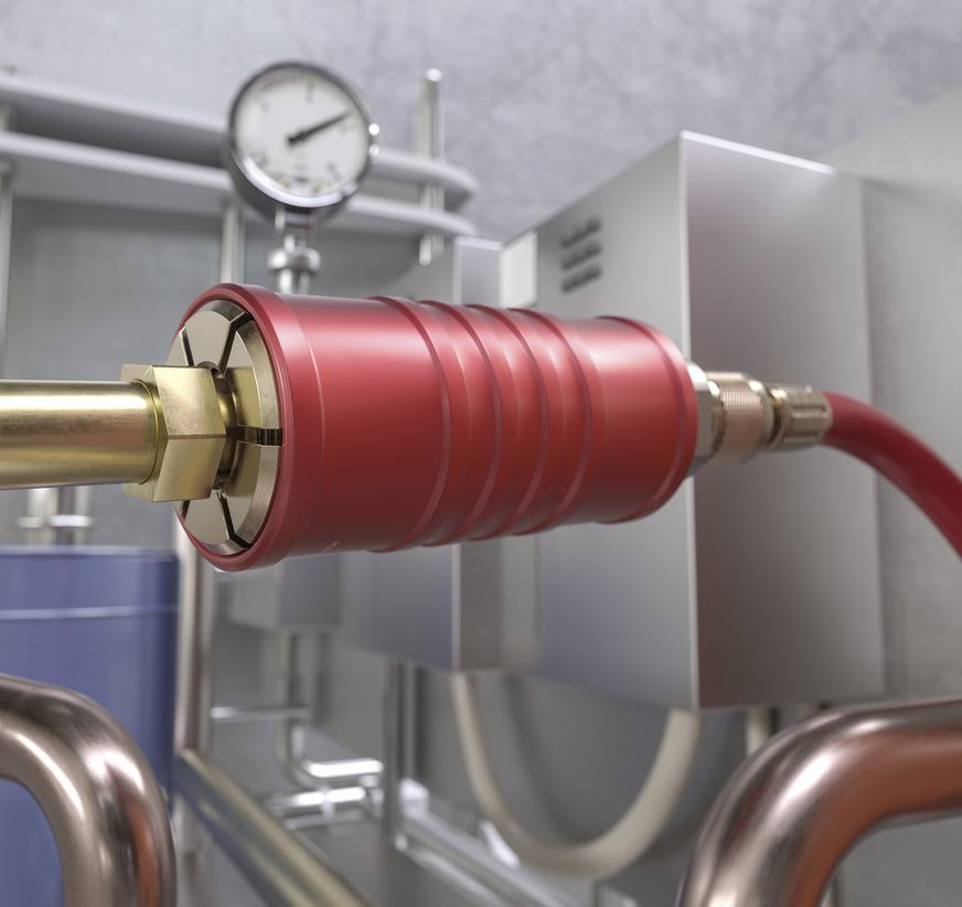 Prüfadapter TW 111 für den anwendungsseitigen Hochdruckanschluss.