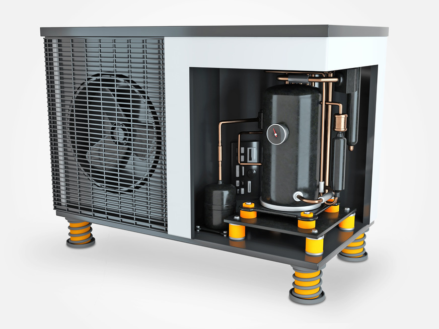 Bild 5: Die Kompressorenbaugruppe wird auf einem Zwischenrahmen montiert, um sie elastisch vom Rest der Anlage zu entkoppeln.