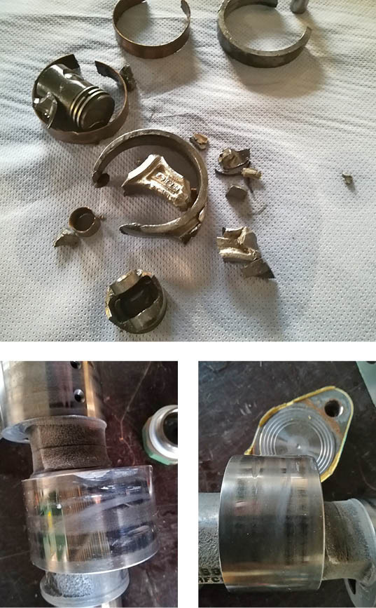 Defekte Pleuel/Kolben/Kurbelwelle - Ursache: flüssiges R744