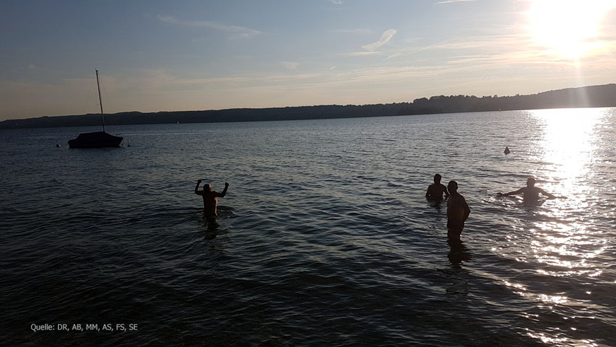 Wir werden im Starnberger See schwimmen