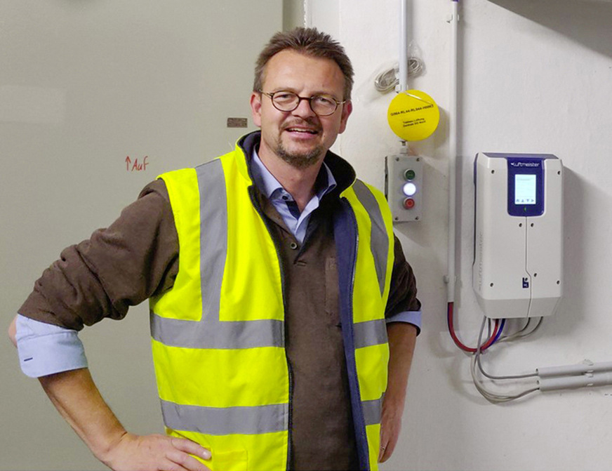 Jens Amberg, Erfinder des Luftenergiezählers und Geschäftsführer der Luftmeister GmbH, Kirchzarten.