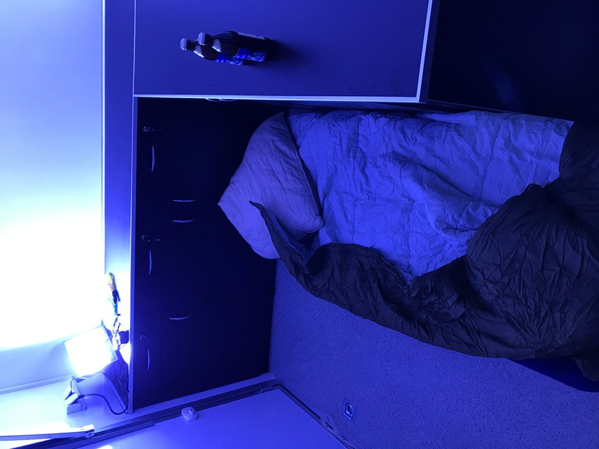 Rehfelds erste (und einzige) Nacht im Hänger. Kalt war es...