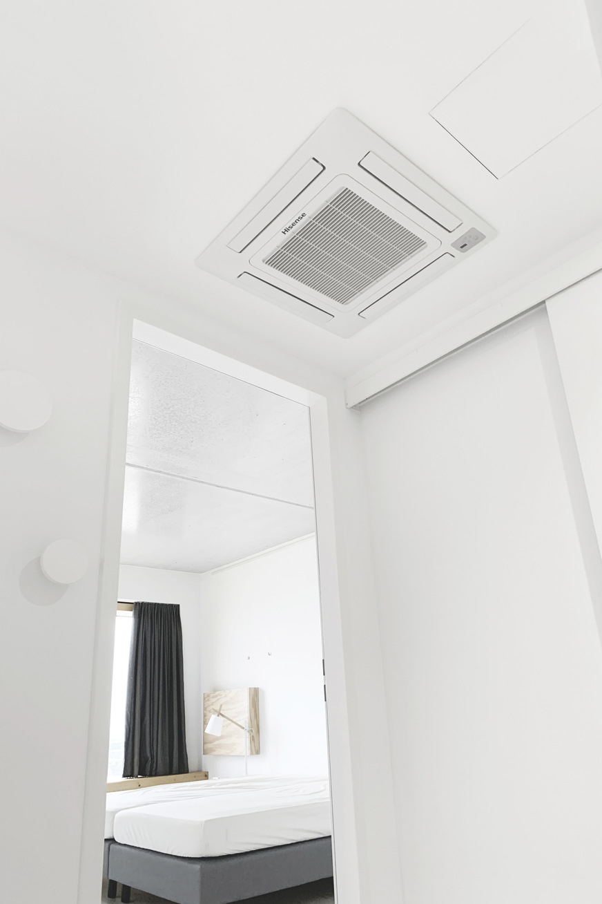 Die in den Wohneinheiten installierten Kassettengeräte sorgen für ein Wohlfülklima.