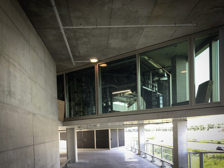 Die Außenansicht des Maschinenraums