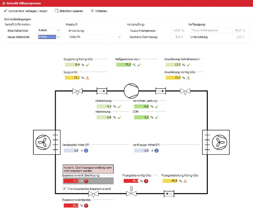 Bild 5: Retrofithilfsprogramm in Coolselector