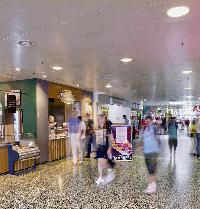 In diesem Shopping Center wurde die Lüftungsanlage nach 30 Jahren nachgerüstet.