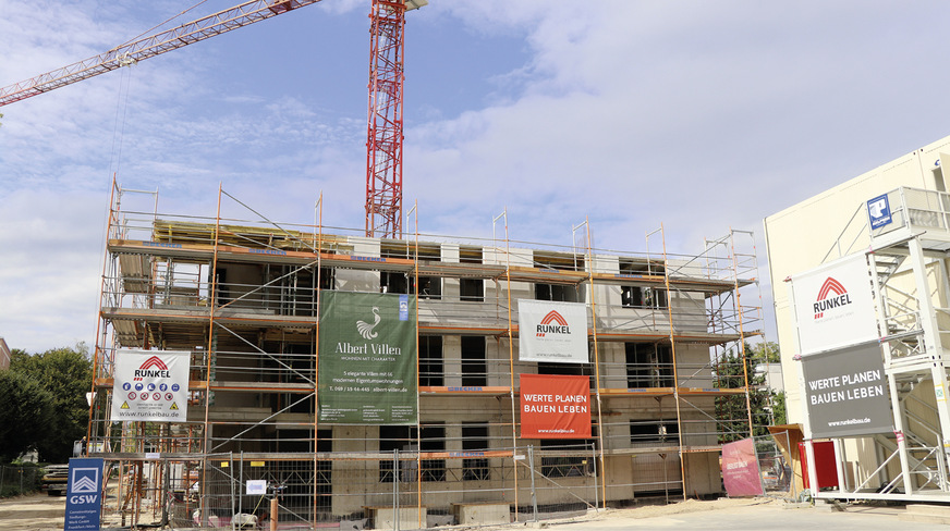 Baubeginn für die ersten Mehrfamilienhäuser war im Sommer 2020.