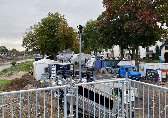 Das Camp der Ahrche auf dem ehemaligen Campingplatz in Bad Neuenahr-Ahrweiler