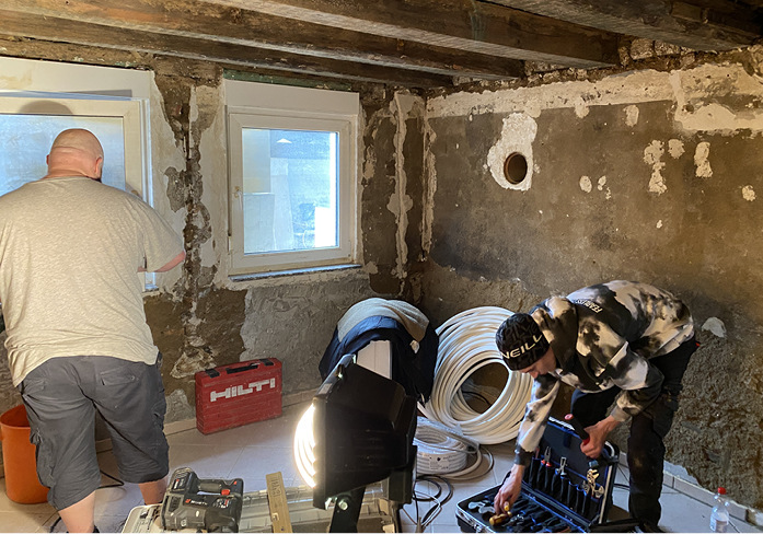 „Mein Team“ v. l.: Oli, Wolle, Jannik. Jeder weiß, was zu tun ist, jeder Handgriff sitzt.