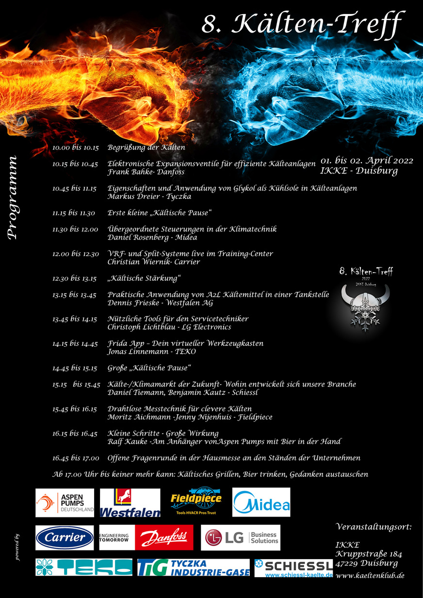 Das Programm des 8. Kälten-Treff