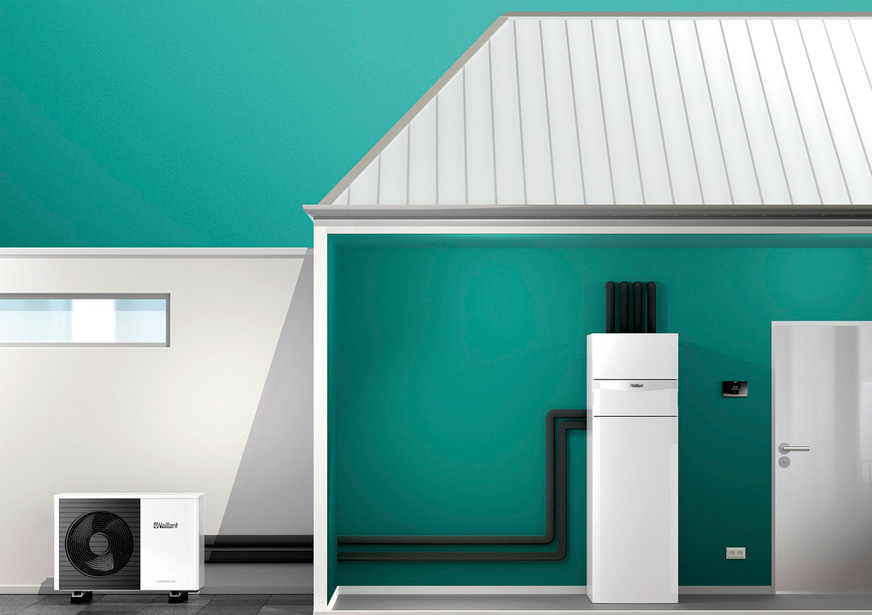 Beim Monoblockgerät mit dem Kältekreis im Außengerät ist die Gerätekonstruktion besonders übersichtlich. Dies vereinfacht die Installation und macht sie kostengünstiger.