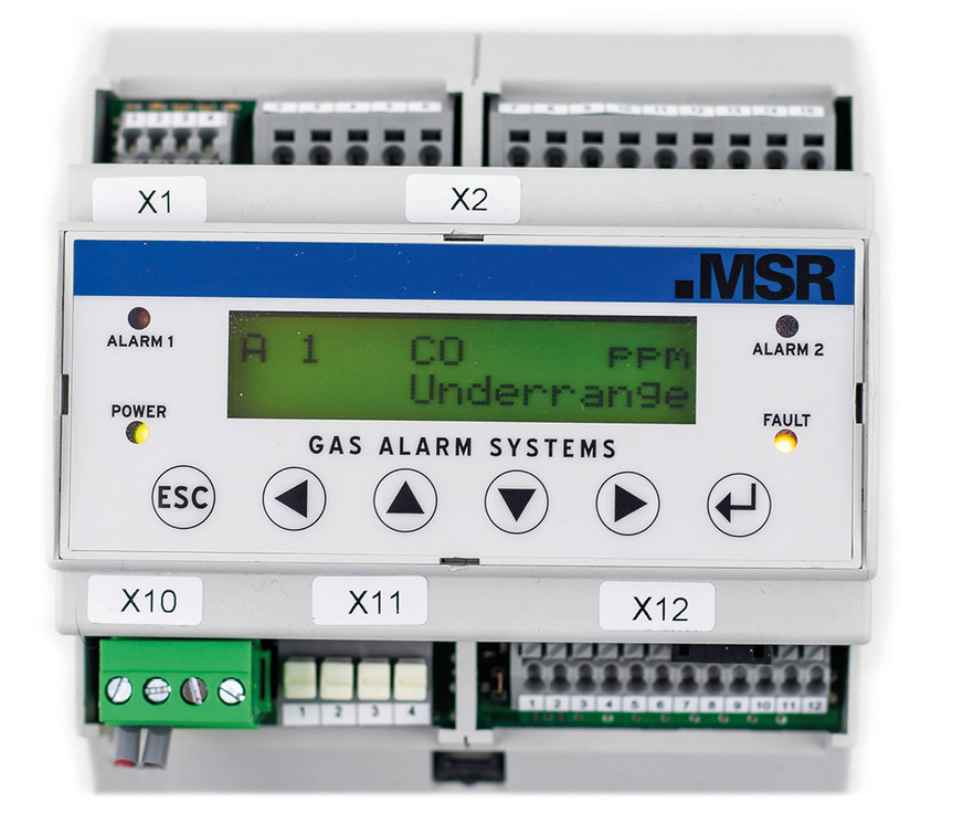 Der Gascontroller GC-06 kann bis zu 100 Gassensoren überwachen und deren Messergebnisse auswerten.