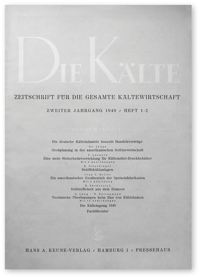 Ausgabe 1/2 1949 / Hans A. Keune-Verlag
