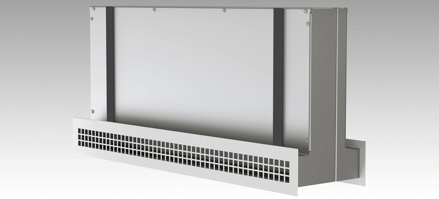 Die Luft-Überströmelemente sind vor allem dann geeignet, wenn eine hohe Schallabsorption gefordert ist, eine niedrige Bauhöhe benötigt wird und eine projektspezifische Optik der Luftauslassschlitze gewünscht ist.