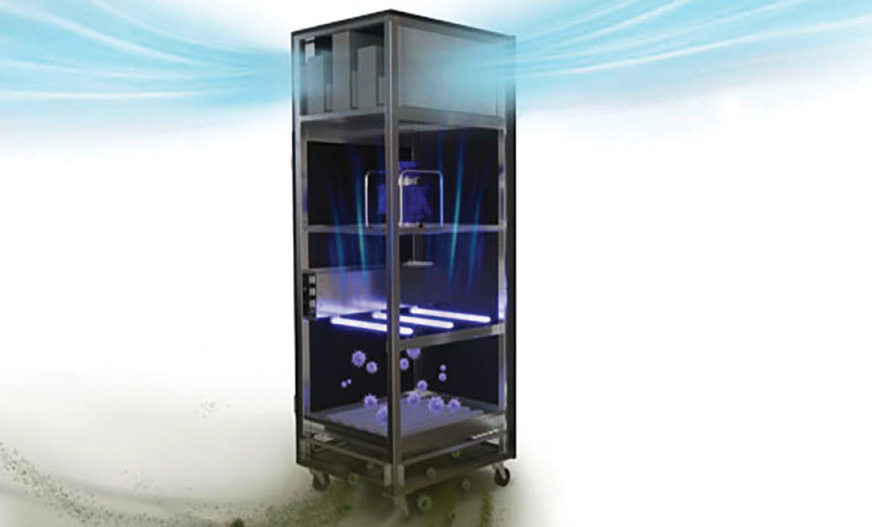 Funktionsschema des UV-C-Luftreinigers.