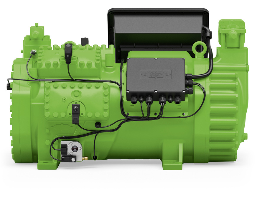 Bild 2: Der Bitzer Ecoline 8-Zylinder-Hubkolbenverdichter für transkritische CO2-Anwendungen