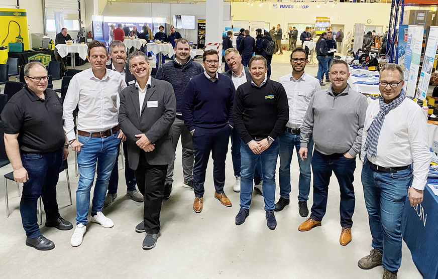 Die „Aus­steller­truppe“ bei Reiss Kälte Klima in Stuttgart.