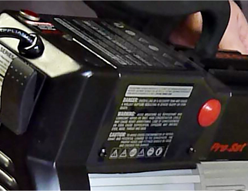 Absaugstation, Typ CPS TRS21E: Bedienelemente am Elektrokasten