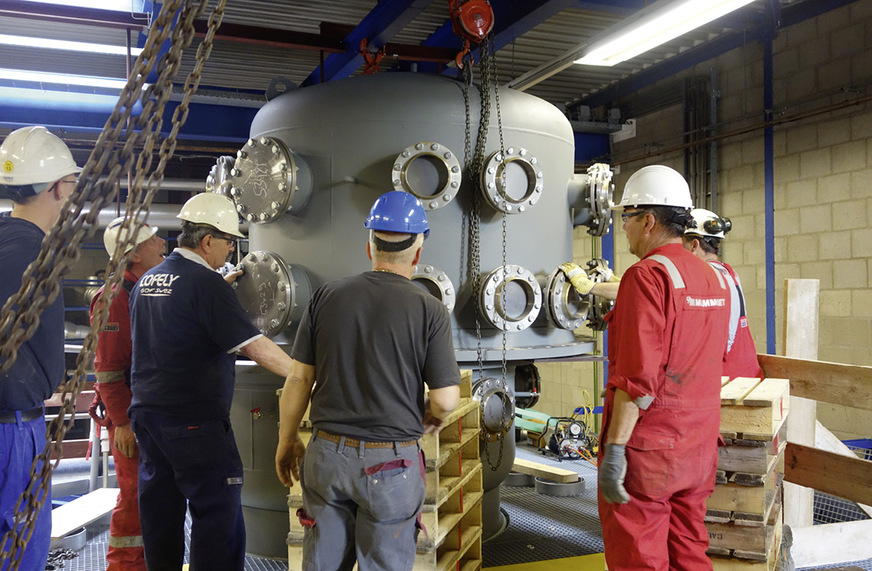 Der Zortström Multi-K wurde aus Sicherheitsgründen ohne Schweiß­arbeiten mittels Flanschverschraubung zusammengebaut.