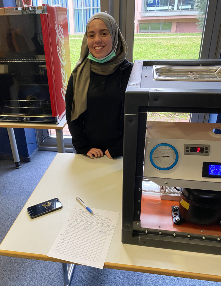 Iman Bourass während der Erfassung vonMessdaten am 14.10.2021