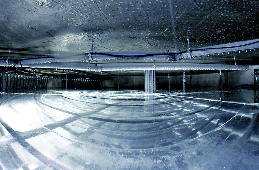 Blick in einen Eis-Energiespeicher.