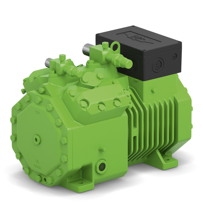 Bitzer bietet ein umfassendes Produktportfolio, das für den Einsatz mit brennbaren Kältemitteln freigegeben ist, beispielsweise die Hubkolbenverdichterserie Ecoline P für R290.