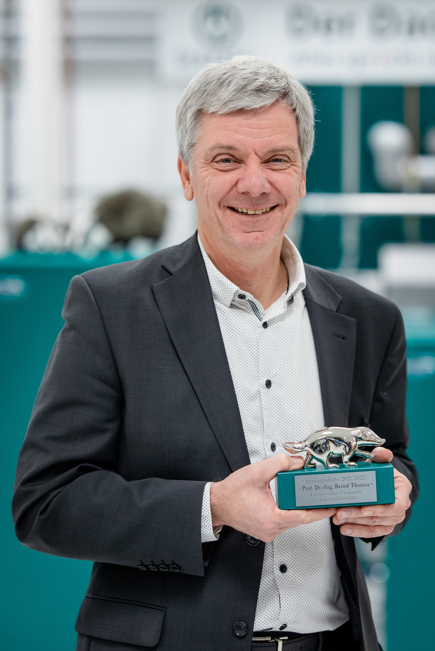 Professor Dr.-Ing. Bernd Thomas, Vizepräsident Forschung der Hochschule Reutlingen, ist Preisträger des Jubiläumsdachs von SenerTec für besondere Verdienste um den Klimaschutz.