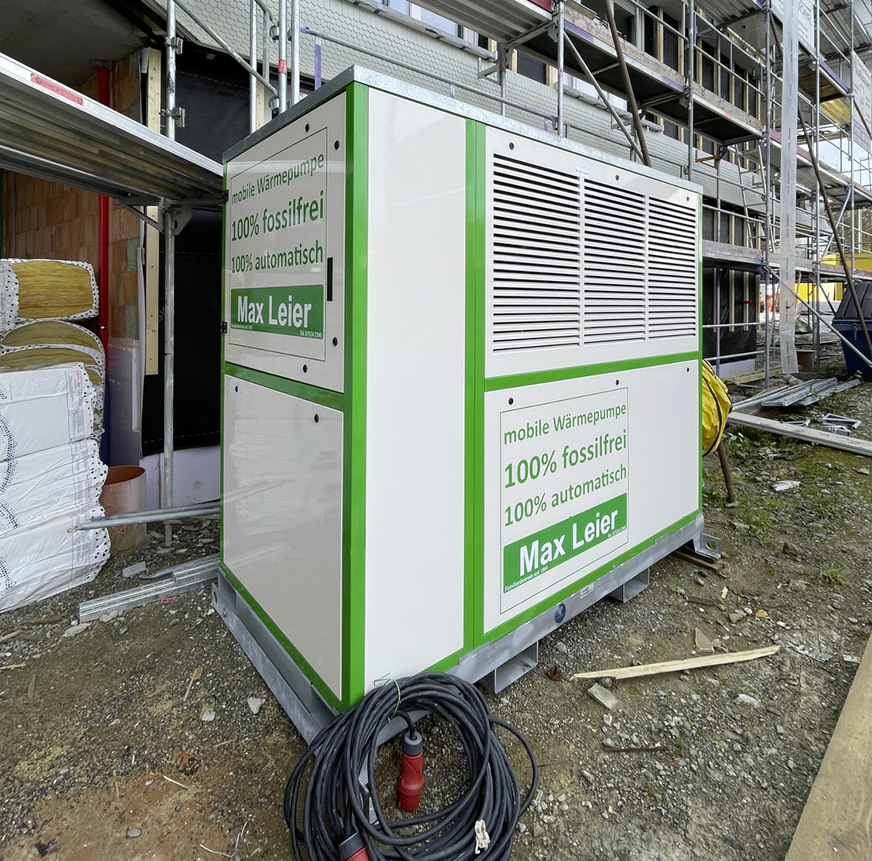 Bei der MWK von Kroll Energy handelt es sich um eine reversible Luft-Luft-Wärmepumpe, die auf Knopfdruck sowohl heizen als auch kühlen kann. Max Leier vermietet insgesamt fünf Exemplare für den Einsatz im Baugewerbe.