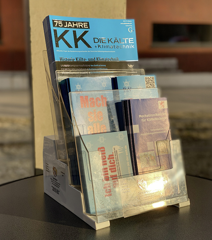 Mit ausreichend Infomaterial haben wir die Messebesucher versorgt.