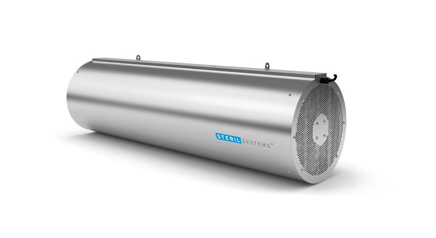 Ein integrierter Ventilator sorgt bei den Luftdesinfektionsanlagen dafür, dass das durchgeführte Luftvolumen stets auf die Leistung der völlig abgeschirmten Strahler abgestimmt wird.