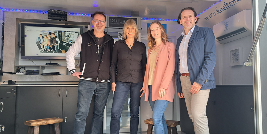 5 Unsere Referenten bei S-Klima. V.L.: Der Rehfeld, Sabine Grillo, Mareike Kaczenski und Mladen Majstorovic.