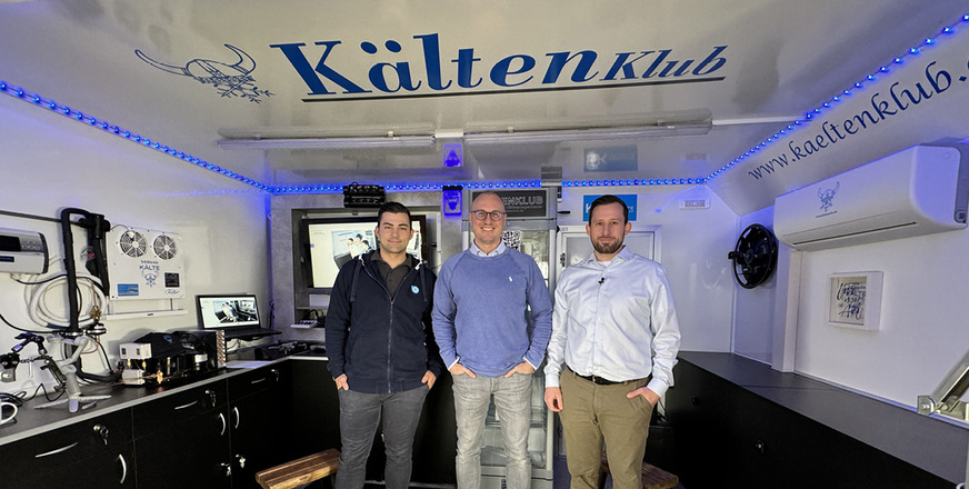 11 Wir sind bei Schiessl und drehen drei Videos. V.L.: Tobias Müller, Sebastian Schöler und Kaya Arslancan.