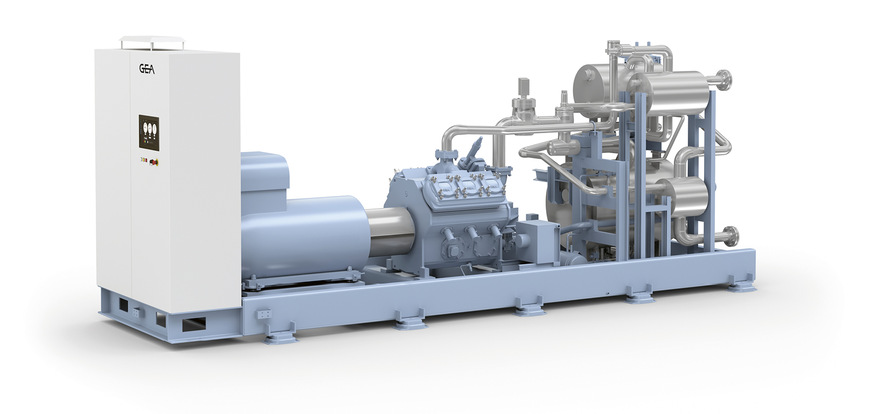 Die Wärmepumpe RedGenium von GEA eignet sich für industrielle Anwendungen, bei denen Prozesswärme für Nahversorgungs- oder Fernwärmenetze nutzbar gemacht werden soll.