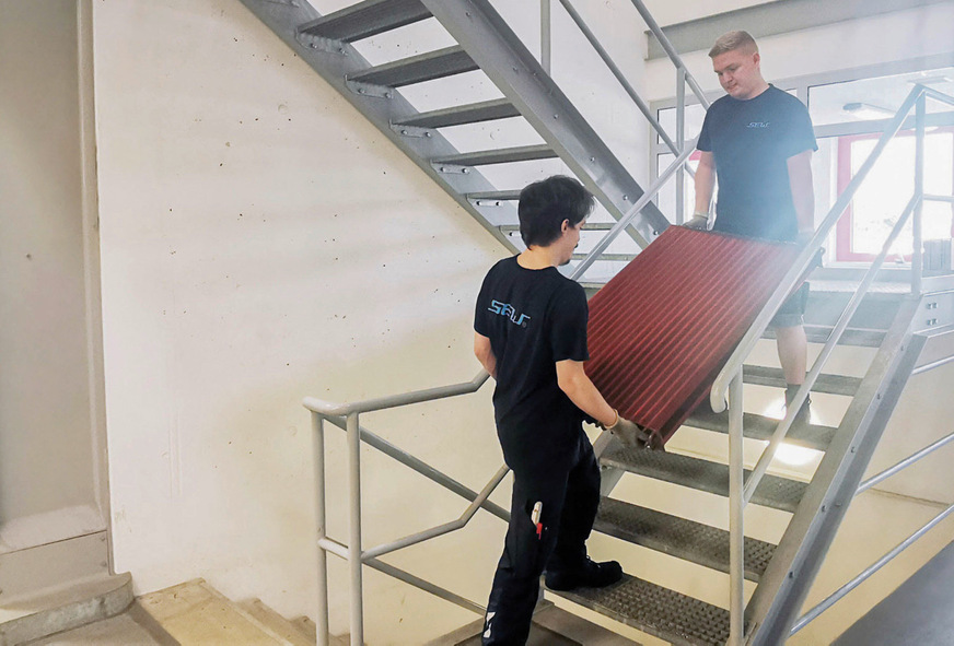 Wegen ihrer modularen Bauweise ist die Einbringung von GSWT-Systemen auch bei beengten Verhältnissen ohne bauseitige Öffnung der Technikzentralen möglich.