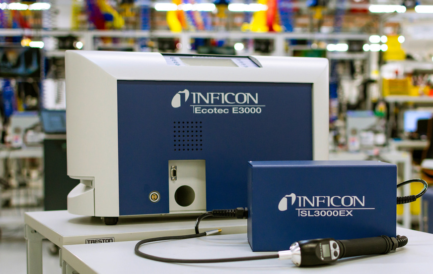 Für die Schnüffellecksuche in EX-Umgebungen: Ecotec E3000 kombiniert mit der Schnüffelleitung SL3000EX inklusive EX-Box.