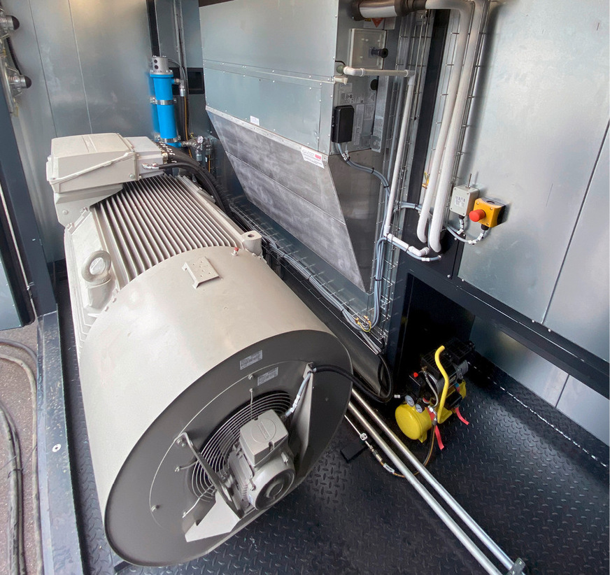 Der Elektromotor der Spülpumpe